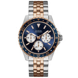 Buy Shop Guess Odyssey Blue Dial Two Tone Steel Strap Watch For Men - W1107G3 USA Online