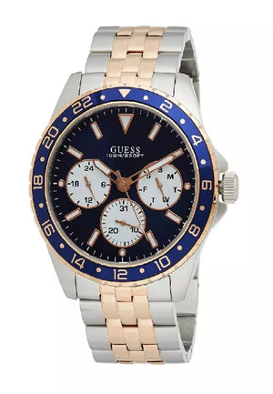 Buy Shop Guess Odyssey Blue Dial Two Tone Steel Strap Watch For Men - W1107G3 USA Online