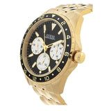 Buy Shop Guess Odyssey Multifunction Black Dial Gold Steel Strap Watch For Men - W1107G4 USA Online
