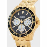 Buy Shop Guess Odyssey Multifunction Black Dial Gold Steel Strap Watch For Men - W1107G4 USA Online