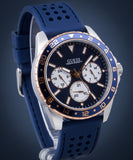 Buy Shop Guess Odyssey Multifunction Blue Dial Blue Rubber Strap Watch For Men - W1108G4 USA Online