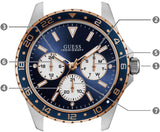 Buy Shop Guess Odyssey Multifunction Blue Dial Blue Rubber Strap Watch For Men - W1108G4 USA Online