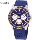 Buy Shop Guess Odyssey Multifunction Blue Dial Blue Rubber Strap Watch For Men - W1108G4 USA Online
