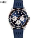 Buy Shop Guess Odyssey Multifunction Blue Dial Blue Rubber Strap Watch For Men - W1108G4 USA Online