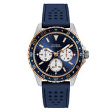 Buy Shop Guess Odyssey Multifunction Blue Dial Blue Rubber Strap Watch For Men - W1108G4 USA Online