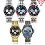 Buy Shop Guess Odyssey Multifunction Blue Dial Silver Steel Strap Watch For Men - W1107G2 USA Online