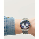 Buy Shop Guess Odyssey Multifunction Blue Dial Silver Steel Strap Watch For Men - W1107G2 USA Online