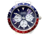 Buy Shop Guess Odyssey Multifunction Blue Dial Silver Steel Strap Watch For Men - W1107G2 USA Online