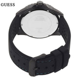 Buy Shop Guess Odyssey Quartz Black Dial Black Leather Strap Watch For Men - W1108G5 USA Online
