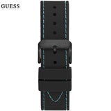 Buy Shop Guess Odyssey Quartz Black Dial Black Leather Strap Watch For Men - W1108G5 USA Online