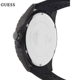 Buy Shop Guess Odyssey Quartz Black Dial Black Leather Strap Watch For Men - W1108G5 USA Online