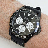 Buy Shop Guess Odyssey Quartz Black Dial Black Silicone Strap Watch For Men - W1108G3 USA Online