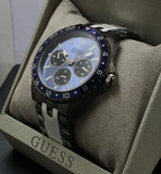 Buy Shop Guess Odyssey Quartz Blue Dial Gunmetal Steel Strap Watch For Men - W1107G5 USA Online