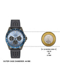 Buy Shop Guess Odyssey Quartz Blue Dial Gunmetal Steel Strap Watch For Men - W1107G5 USA Online