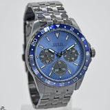 Buy Shop Guess Odyssey Quartz Blue Dial Gunmetal Steel Strap Watch For Men - W1107G5 USA Online