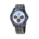 Buy Shop Guess Odyssey Quartz Blue Dial Gunmetal Steel Strap Watch For Men - W1107G5 USA Online