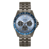 Buy Shop Guess Odyssey Quartz Blue Dial Gunmetal Steel Strap Watch For Men - W1107G5 USA Online