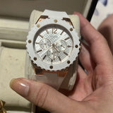 Buy Shop Guess Overdrive Analog White Dial White Rubber Strap Watch for Women - W10614L2 USA Online