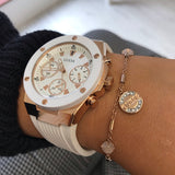 Buy Shop Guess Overdrive Analog White Dial White Rubber Strap Watch for Women - W10614L2 USA Online