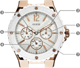 Buy Shop Guess Overdrive Analog White Dial White Rubber Strap Watch for Women - W10614L2 USA Online