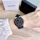 Buy Shop Guess Overdrive Black Dial Black Rubber Strap Watch for Women - W0149L4 USA Online