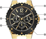 Buy Shop Guess Overdrive Black Dial Black Rubber Strap Watch for Women - W0149L4 USA Online