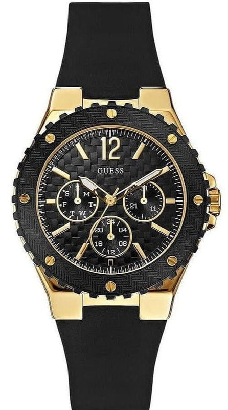 Buy Shop Guess Overdrive Black Dial Black Rubber Strap Watch for Women - W0149L4 USA Online
