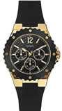 Buy Shop Guess Overdrive Black Dial Black Rubber Strap Watch for Women - W0149L4 USA Online