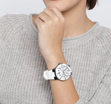Buy Shop Guess Overdrive Chronograph White Dial White Rubber Strap Watch for Women - W0149L6 USA Online