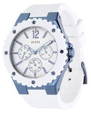 Buy Shop Guess Overdrive Chronograph White Dial White Rubber Strap Watch for Women - W0149L6 USA Online