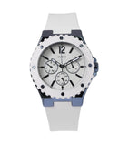 Buy Shop Guess Overdrive Chronograph White Dial White Rubber Strap Watch for Women - W0149L6 USA Online