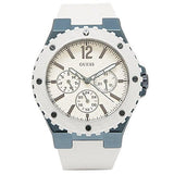 Buy Shop Guess Overdrive Chronograph White Dial White Rubber Strap Watch for Women - W0149L6 USA Online