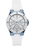 Buy Shop Guess Overdrive Chronograph White Dial White Rubber Strap Watch for Women - W0149L6 USA Online