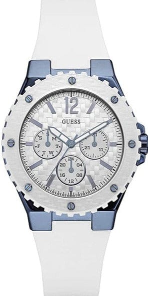 Buy Shop Guess Overdrive Chronograph White Dial White Rubber Strap Watch for Women - W0149L6 USA Online