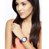 Buy Shop Guess Overdrive White Dial Blue Rubber Strap Watch for Women - W0149L5 USA Online
