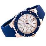 Buy Shop Guess Overdrive White Dial Blue Rubber Strap Watch for Women - W0149L5 USA Online