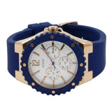 Buy Shop Guess Overdrive White Dial Blue Rubber Strap Watch for Women - W0149L5 USA Online