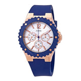Buy Shop Guess Overdrive White Dial Blue Rubber Strap Watch for Women - W0149L5 USA Online