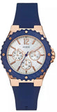 Buy Shop Guess Overdrive White Dial Blue Rubber Strap Watch for Women - W0149L5 USA Online