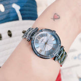 Buy Shop Guess Park Ave Analog Quartz Blue Dial Blue Steel Strap Watch For Women - W0767L4 USA Online