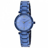 Buy Shop Guess Park Ave Analog Quartz Blue Dial Blue Steel Strap Watch For Women - W0767L4 USA Online