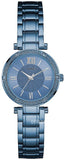 Buy Shop Guess Park Ave Analog Quartz Blue Dial Blue Steel Strap Watch For Women - W0767L4 USA Online