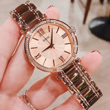 Buy Shop Guess Park Ave Quartz Rose Gold Dial Rose Gold Steel Strap Watch For Women - W0636L2 USA Online