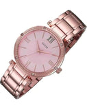 Buy Shop Guess Park Ave Quartz Rose Gold Dial Rose Gold Steel Strap Watch For Women - W0636L2 USA Online