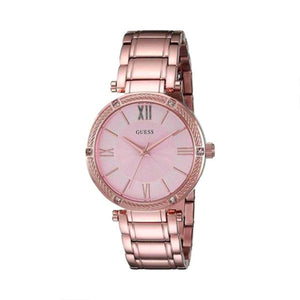 Buy Shop Guess Park Ave Quartz Rose Gold Dial Rose Gold Steel Strap Watch For Women - W0636L2 USA Online