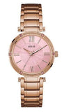 Buy Shop Guess Park Ave Quartz Rose Gold Dial Rose Gold Steel Strap Watch For Women - W0636L2 USA Online