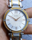 Buy Shop Guess Park Ave Silver Dial Two Tone Steel Strap Watch for Women - W0636L1 USA Online