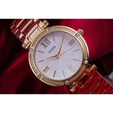 Buy Shop Guess Park Ave South Analog White Dial Gold Steel Strap Watch For Women - W0767L2 USA Online