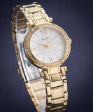 Buy Shop Guess Park Ave South Analog White Dial Gold Steel Strap Watch For Women - W0767L2 USA Online