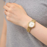 Buy Shop Guess Park Ave South Analog White Dial Gold Steel Strap Watch For Women - W0767L2 USA Online